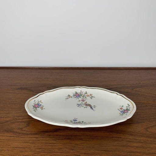 Small Oval Dish, "Chantilly" Model by Longchamp, 1950/60