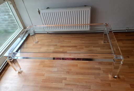 Mesa de centro de plexiglás vintage Fabian Art Roma Italia