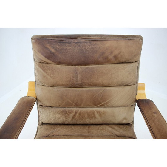 Image 1 of Pair of vintage "Contino" leather armchairs by Yngve Ekström, Sweden 1970s