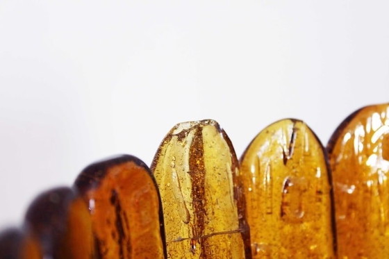 Image 1 of Amber Glass Pendant Lamp By Felipe Derflingher For Feders 1960S 