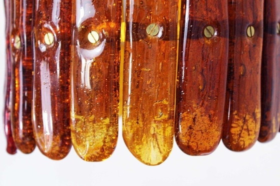 Image 1 of Amber Glass Pendant Lamp By Felipe Derflingher For Feders 1960S 