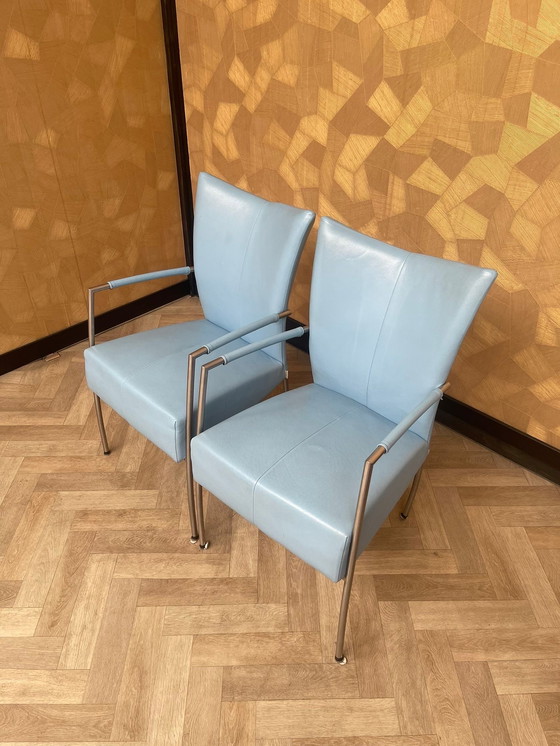 Image 1 of 2x Fauteuils Bert Plantagie bleu clair