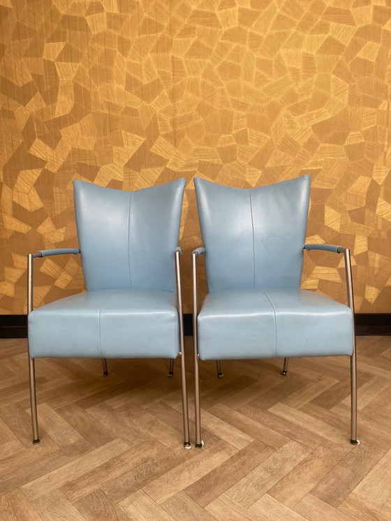 Image 1 of 2x Fauteuils Bert Plantagie bleu clair