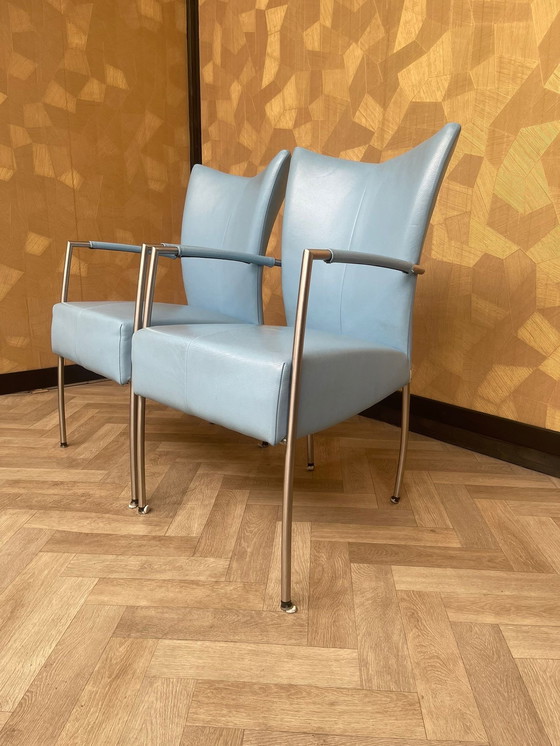 Image 1 of 2x Fauteuils Bert Plantagie bleu clair