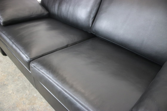 Image 1 of Divano a tre posti Cor Conseta divano di design in vera pelle nero