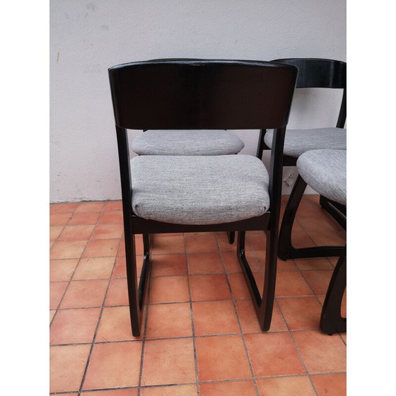 Image 1 of Set of 4 vintage Baumann style sled chairs, 1970