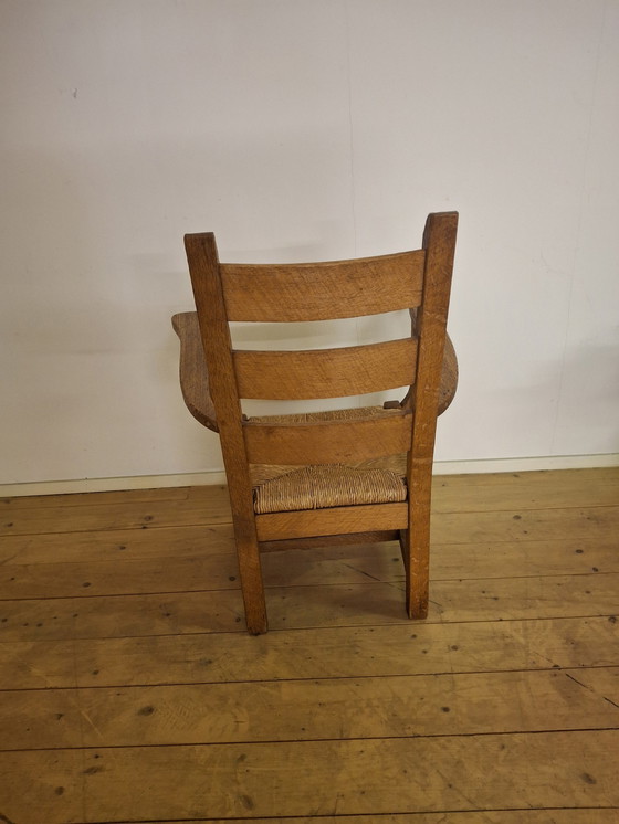 Image 1 of Brutalist Oak Armchair
