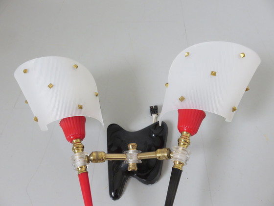 Image 1 of Pair Of Double Wall Lights, France, 50s 60s