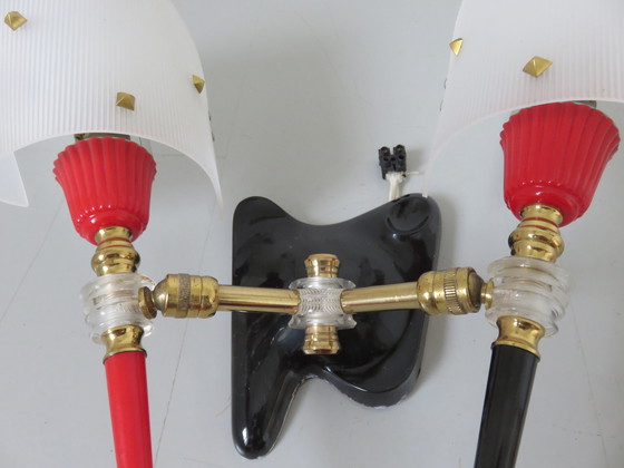 Image 1 of Pair Of Double Wall Lights, France, 50s 60s