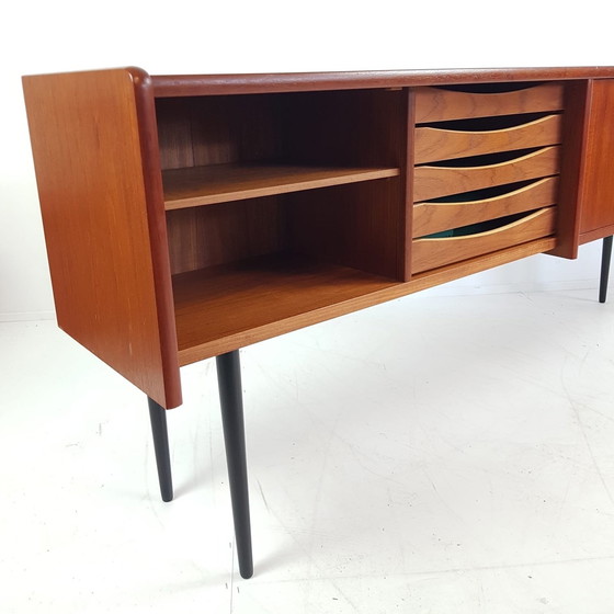 Image 1 of Vintage Danish Sideboard Teak Veneer High Model