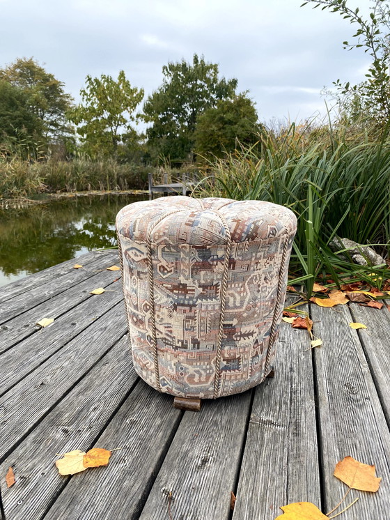 Image 1 of Art Deco Footstool/ Tabouret