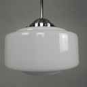 Lámpara colgante Art Déco con pantalla de cristal escalonado
