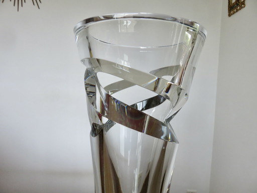 Baccarat Crystal Vase, Tornado Model, Large Model, 10 Kg