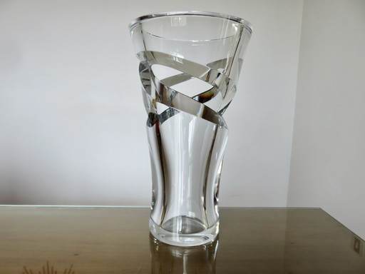 Baccarat Crystal Vase, Tornado Model, Large Model, 10 Kg