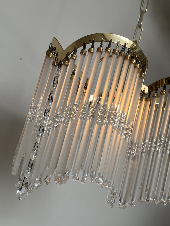 Image 1 of 3 arches art deco lampe pendante chandelier 80's