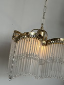 3 arches art deco lampe pendante chandelier 80's