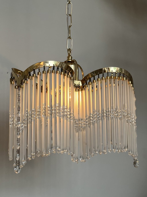 3 arches art deco lampe pendante chandelier 80's