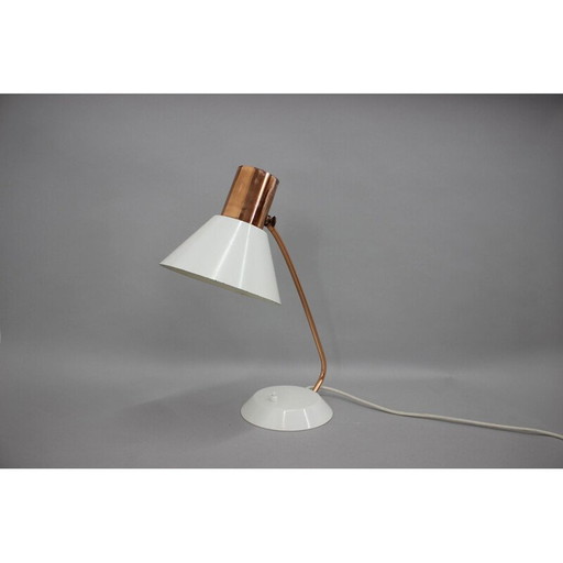 Vintage table lamp in copper and lacquered metal, Czechoslovakia 1970
