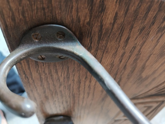 Image 1 of Art Deco Coat Rack Oak With Bird Figure