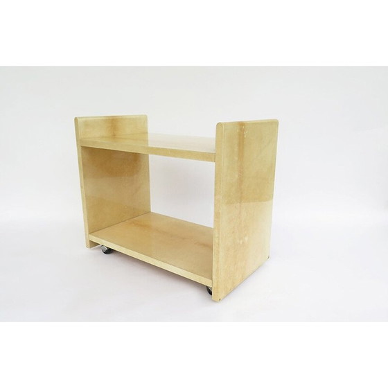 Image 1 of Carrello da portata in pergamena d'epoca di Aldo Tura, 1970