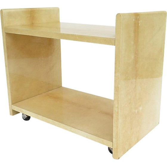 Image 1 of Carrello da portata in pergamena d'epoca di Aldo Tura, 1970