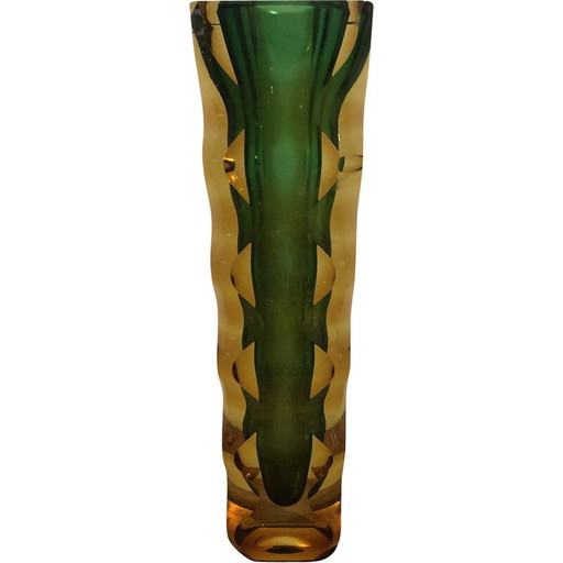 Jarrón de cristal vintage, Italia, 1960