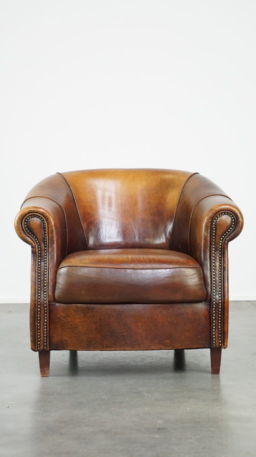 Sheep leather club chair