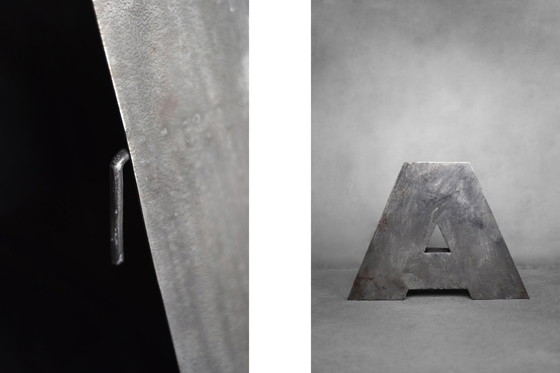 Image 1 of Lettera A in metallo polacco industriale vintage, anni '50