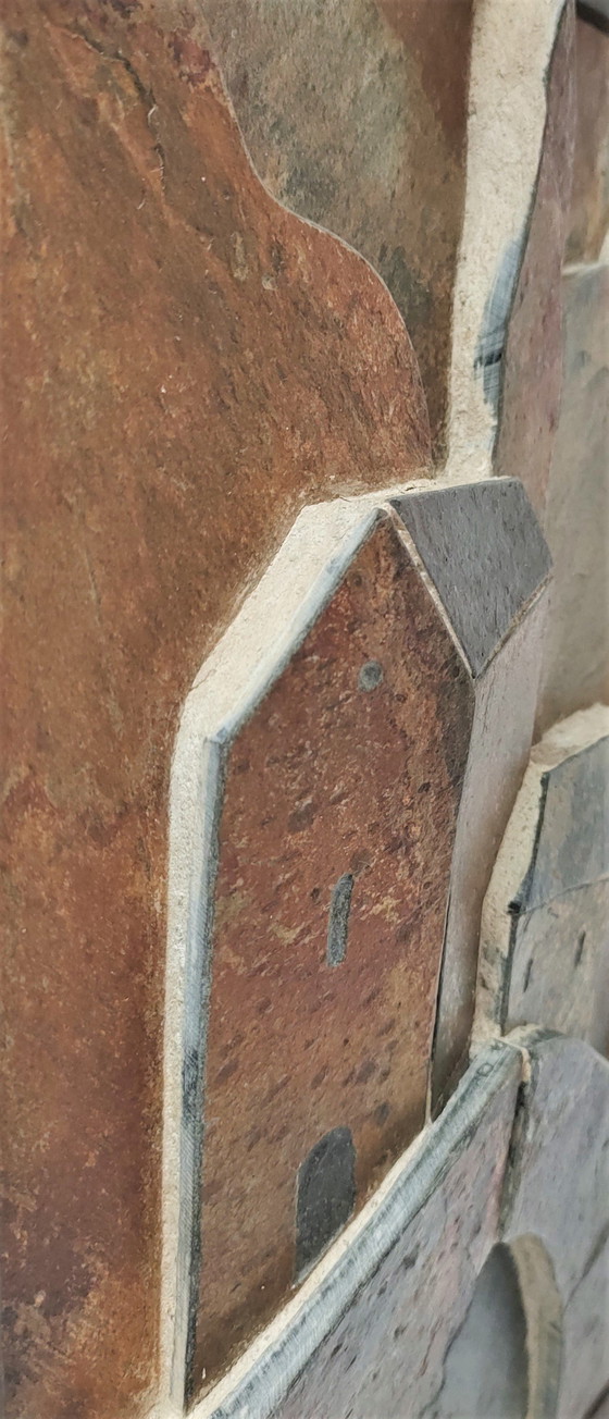 Image 1 of Carved Stone Sculptural Painting