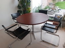 4x Fasem S34 Dining Chairs In Black Leather By Mart Stam