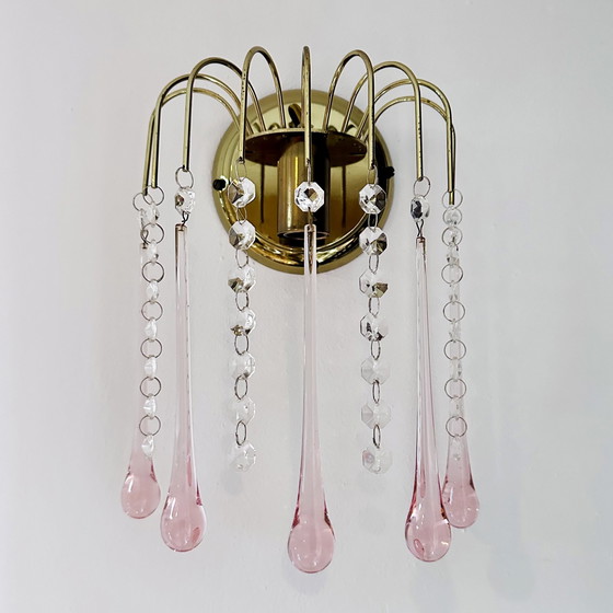 Image 1 of Set Of 2 Murano Teardrop Wall Lights