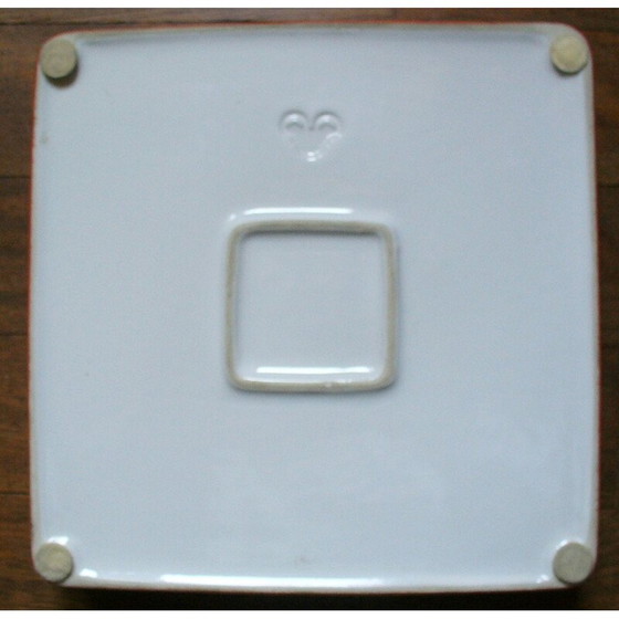 Image 1 of Vintage orange ceramic ashtray by Angelo Mangiarotti, 1965