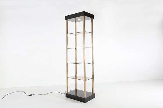 Image 1 of Display Case With Glass Shelves By Belgo Chrom / Dewulf Selection, 1980S