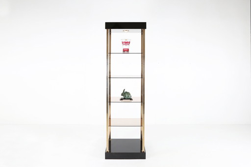 Display Case With Glass Shelves By Belgo Chrom / Dewulf Selection, 1980S