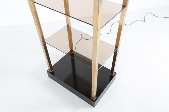 Image 1 of Display Case With Glass Shelves By Belgo Chrom / Dewulf Selection, 1980S