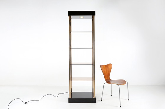 Image 1 of Display Case With Glass Shelves By Belgo Chrom / Dewulf Selection, 1980S