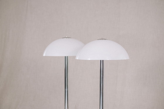 Image 1 of 2x Italian Guzzini space age floor lamps