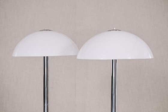 Image 1 of 2x Italian Guzzini space age floor lamps