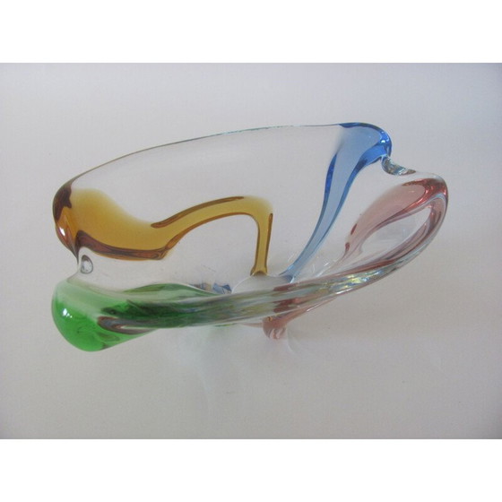 Image 1 of Vintage glass bowl from the Rhapsody collection by Fr. Zemek for Mstisov, Czechoslovakia 1960