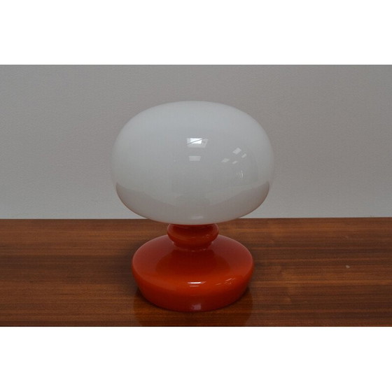 Image 1 of Lampada da tavolo vintage interamente in vetro di Valasske Mezirici, anni '70