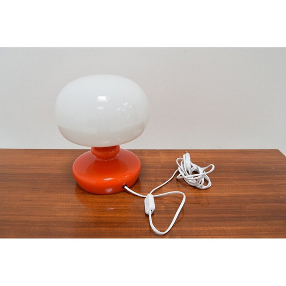 Image 1 of Lampada da tavolo vintage interamente in vetro di Valasske Mezirici, anni '70