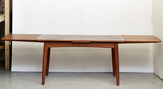 Image 1 of Svend Åge Madsen Teak Dining Table for K. Knudsen