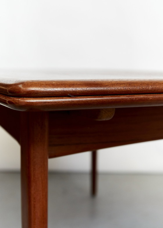 Image 1 of Svend Åge Madsen Teak Dining Table for K. Knudsen