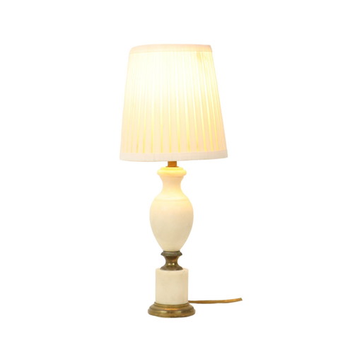 Empire Alabaster Brass Table Lamp