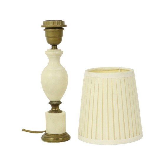 Image 1 of Empire Alabaster Brass Table Lamp