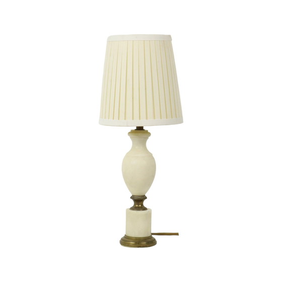 Image 1 of Empire Alabaster Brass Table Lamp