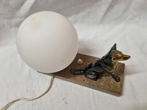 Image 1 of Art Deco Dog Ball Lamp, 1930