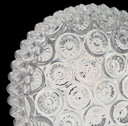 Lampada da soffitto in vetro vintage del 1920