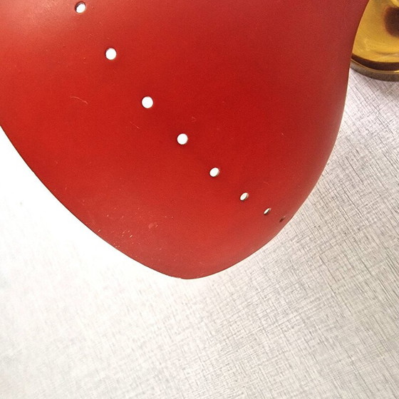 Image 1 of Lampada da parete vintage in metallo organico perforato, 1950