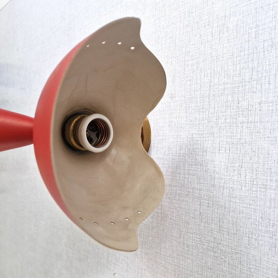 Image 1 of Lampada da parete vintage in metallo organico perforato, 1950
